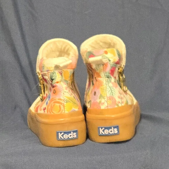 Keds x Rifle Paper Cooper Garden Party Sneaker in Tan - Size 6 - Picture 7 of 12